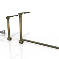 Brass Furniture Legs With Two Main Supports And Small Component Parts