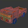 Futuristic Gray Armored Tank With Orange Accents Open Cargo Bed And Rugged Wheels Design