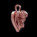 Rose Gold Heart Shaped Pendant With Angel Figure As Elegant Jewelry Accessory
