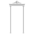 Architectural Component with Decorative Top and Vertical Columns for Doorway Structure