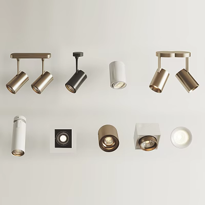 Recessed and Track Lighting Fixtures with Various Styles Modern Design and Color Options 3d model