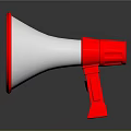 Red And White Portable Electronic Handheld Megaphone For Voice Amplification