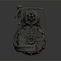 Browning Machine Gun Browning Gatling White Machine Gun Machine Gun Bullet Military 3d model