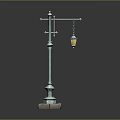 Modern Metal Floor Lamp With Crossbar Yellow Lampshade And Square Base