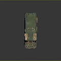 Military Armored Vehicle With Six Wheels Green Camouflage Antennas And Weapon Mount