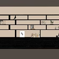 Modern Bookshelf Storage Rack 3d model