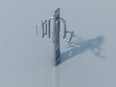 Modern Swing Door Design With Stainless Steel Frame And Hinges 3d model