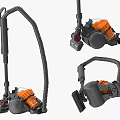 Black And Orange Vacuum Cleaners Featuring Upright Design And Flexible Hose