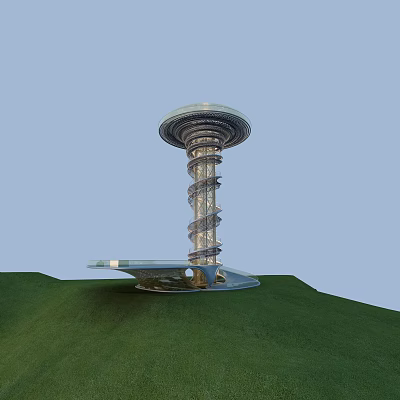 Modern Tower Viewing Tower 3d model