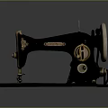 Vintage Sewing Machine As Classic Household Item With Retro Design And Decorative Details
