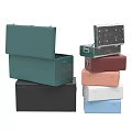metal case combination metal trunk case bag suitcase old suitcase 3d model