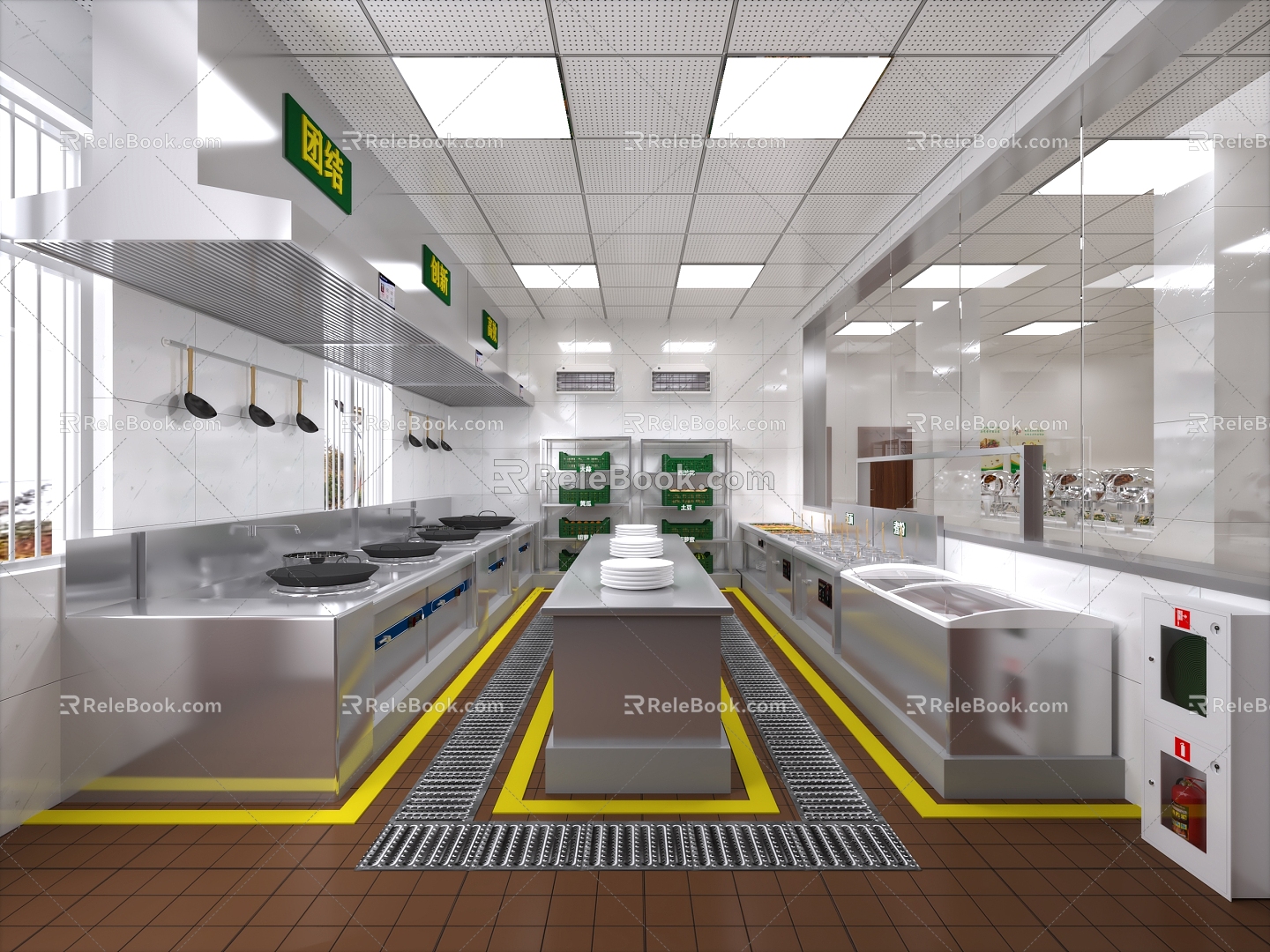 Modern Kitchen Cooking Room 3d model