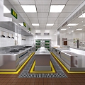 Modern Kitchen Cooking Room 3d model