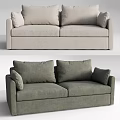 modern double sofa fabric double sofa 3d model