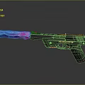 Modern Pistol With Colorful Transparent Barrel And Black Ergonomic Grip