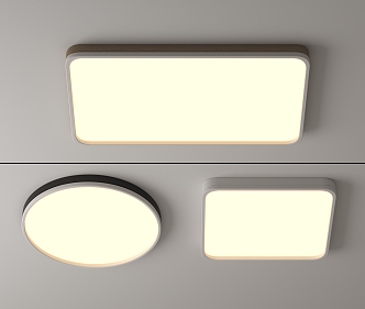 Ceiling light led ceiling light cream wind ceiling light round ceiling light square bedroom ceiling light 3d model