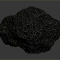Natural Gray Stone Rock With Rough Porous Texture And Irregular Shape