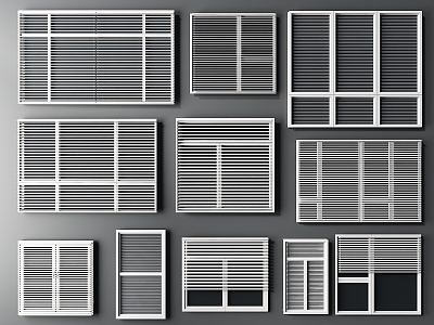 Modern shutters shutter solid wood window grille window casement window sliding window aluminum alloy window model