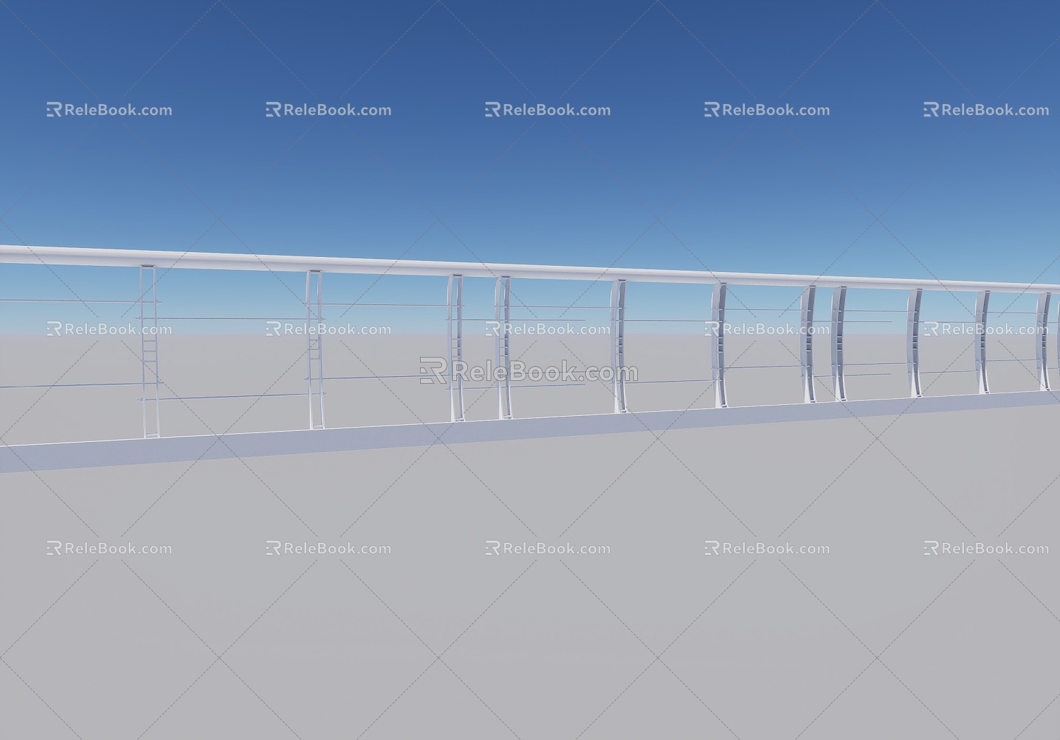 Modern Railing 3d model