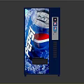 Pepsi Vending Machine With Blue Exterior Vibrant Logo And Beverage Graphics