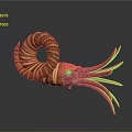 Modern nautilus squid octopus 3d model