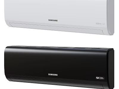 Samsung Air Conditioner Fan Sleek White and Black Contemporary Design for Home Use 3d model