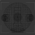 Spherical Grenade Weapon Design Featuring Black Body Red Central Core And Yellow Decorative Accents