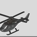 Black Helicopter Model Supporting Space Mission Aerial Operations And Exploration