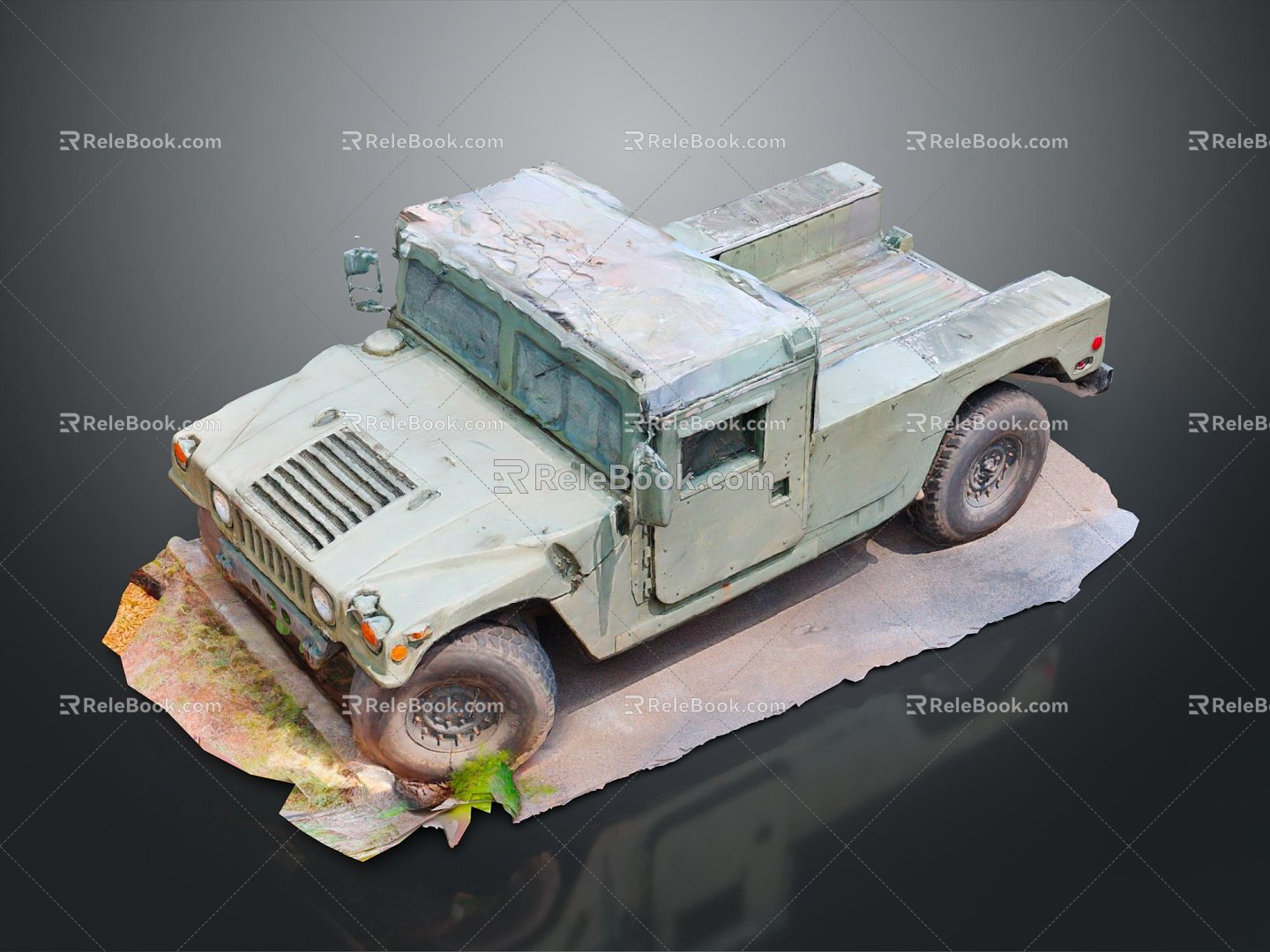 Modern Truck Car Broken Car 3d model