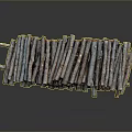 Natural Plant Wooden Sticks Stacked For Garden Decoration And Craft Use
