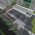 Modern Sales Office Architecture Exhibition Art Gallery Architecture 3d model