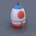 Colorful 3D Cartoon Spacecraft And Rocket Models With Various Designs