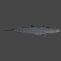 Realistic 3D Crocodile Model With Detailed Scaly Skin And Gray Background