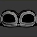 Vintage Leather Goggles With Brown Strap And Silver Metal Frame For Daily Use
