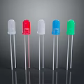 Colorful LED Indicator Lights with Pins for Computer Hardware Components in Multiple Colors