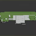 Green Industrial Lathe Machine With Metal Components Control Handles And Stable Base