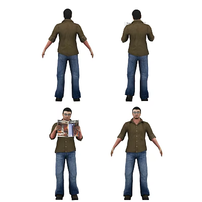 modern man 3d model