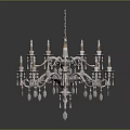 Elegant Crystal Chandelier with Ornate Design and Multiple Decorative Arms for Luxury Interior Decoration