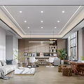 Modern Office Interior Design With Open Layout Sofa Plants And Wooden Desk
