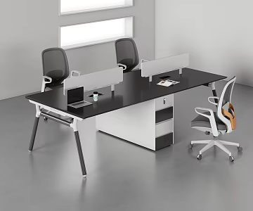 Desk Staff Table 3d model