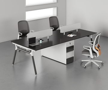 Desk Staff Table 3d model