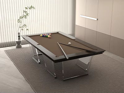 Modern acrylic pool table 3d model