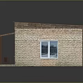 Detached Villa With Brick Exterior Corrugated Metal Roof Front Porch And Windows Design