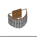 Elegant Gold Frame Wall Light With Diamond Shaped And Long Crystal Decorations And Warm Illumination