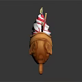 Decorative Ice Cream Cone With Swirl Ice Cream Candies And Spoons