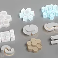 Modern Business Booth Display Stand Display Cabinet Technology Booth 3d model