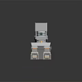 Modern lathe machine tool lathe machining turning 3d model