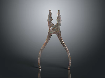 Heavy Duty Rusty Metal Pliers Hardware Tools For Workshop Repairs And Maintenance 3d model