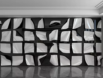 Modern background wall 3d model