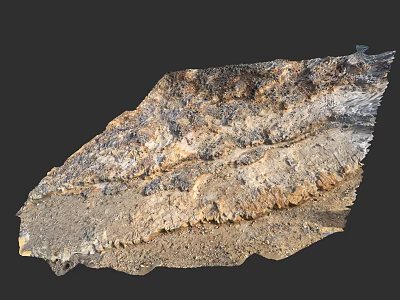Microtopography Detailed Terrain Structure With Geological Layers And Surface Textures 3d model